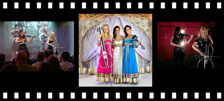 Bollywood Strings triptich including operforming at Leeds Indian Wedding